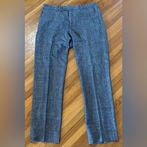 Raf Simons Men's Gray Wool/Silk/Linen Cashmere Blend Trousers Size 52 36x32